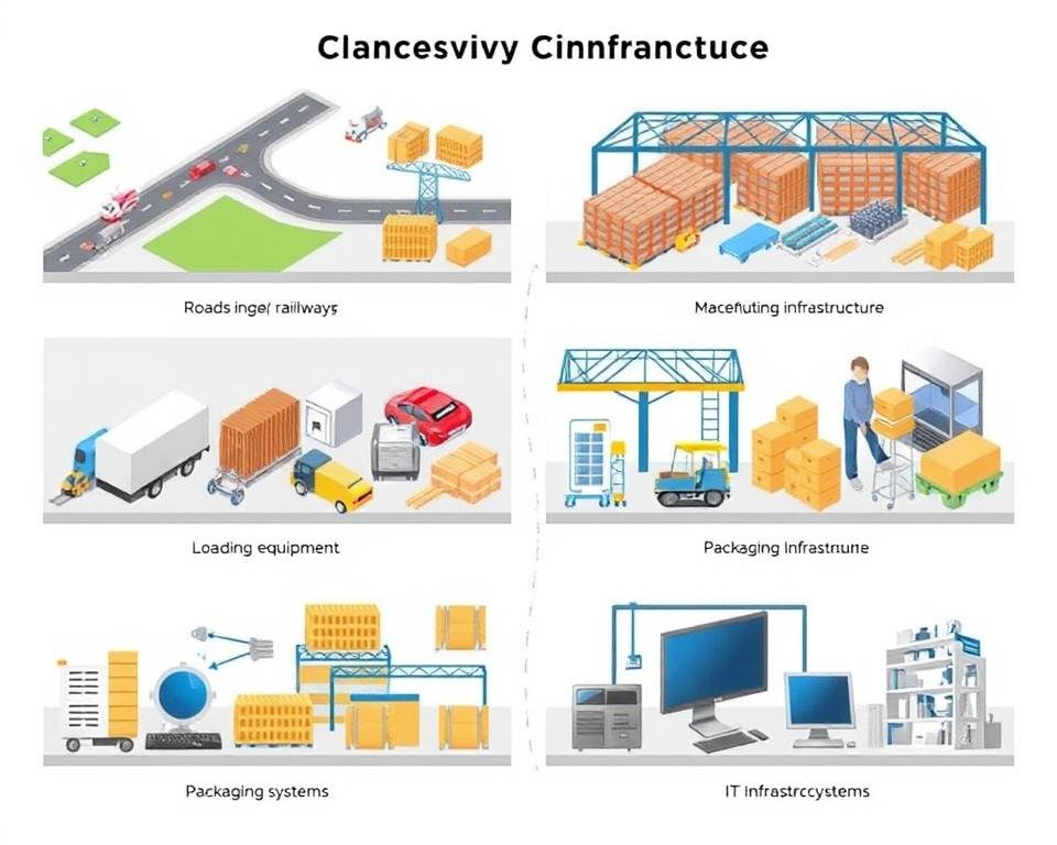 Różne rodzaje infrastruktury logistycznej według funkcji