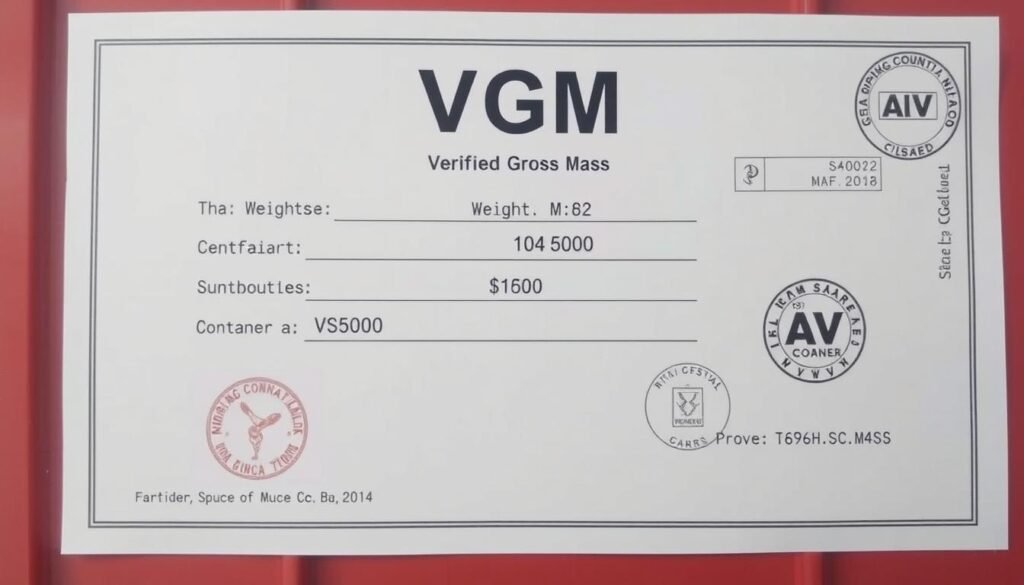 Certyfikat VGM dla kontenera morskiego