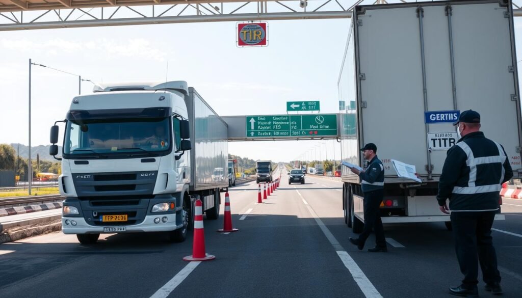 Ciężarówka przekraczająca granicę w ramach procedury TIR