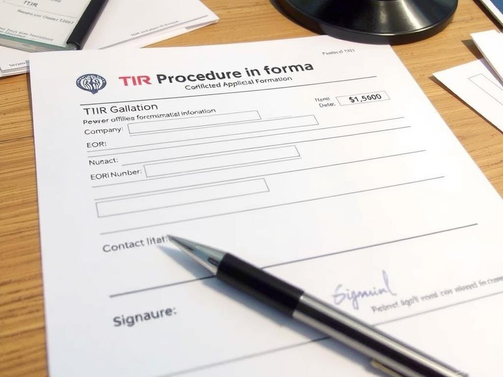 Formularz wniosku o udzielenie pozwolenia na korzystanie z procedury TIR