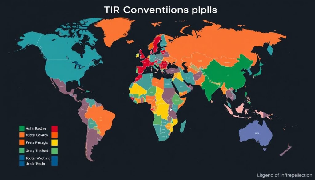 Mapa zasięgu konwencji TIR na świecie