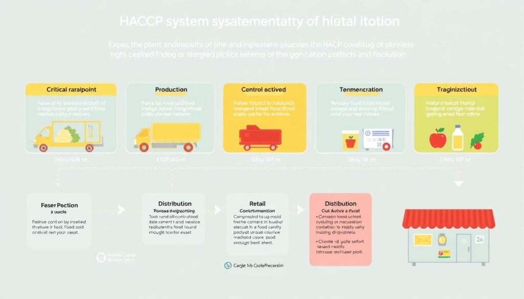 Schemat systemu HACCP w łańcuchu dostaw żywności